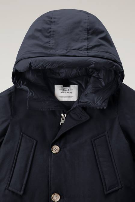 Woolrich Boys B Arctic Parka in Ramar with Protective Hood Melton Blue Clothing J026929