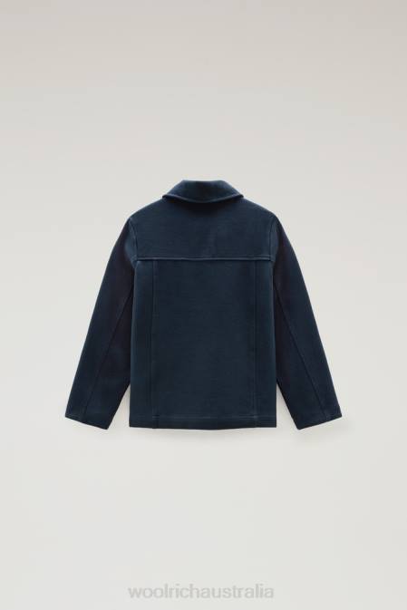 Woolrich Boys B Interlock Blazer Melton Blue Clothing J026913