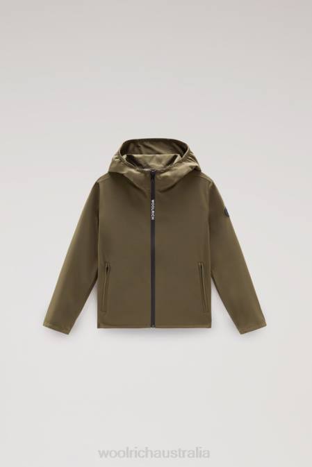 Woolrich Boys B Pacific Jacket with Hood Dark Green Clothing J026912