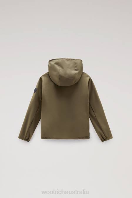 Woolrich Boys B Pacific Jacket with Hood Dark Green Clothing J026912