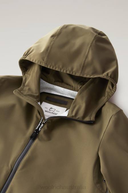 Woolrich Boys B Pacific Jacket with Hood Dark Green Clothing J026912