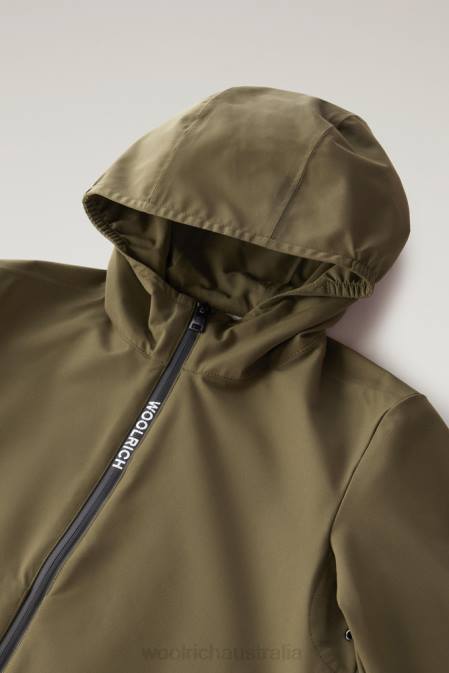 Woolrich Boys B Pacific Jacket with Hood Dark Green Clothing J026912