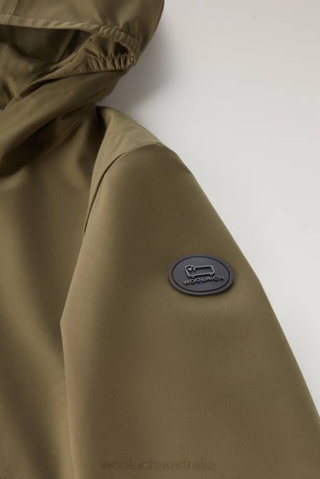 Woolrich Boys B Pacific Jacket with Hood Dark Green Clothing J026912