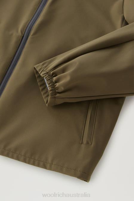 Woolrich Boys B Pacific Jacket with Hood Dark Green Clothing J026912