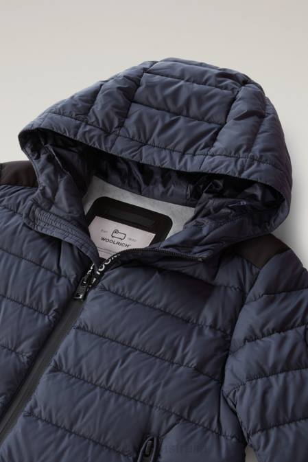 Woolrich Boys B Sundance Down Jacket with Hood Melton Blue Clothing J026863