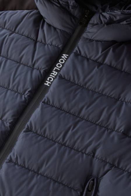 Woolrich Boys B Sundance Down Jacket with Hood Melton Blue Clothing J026863