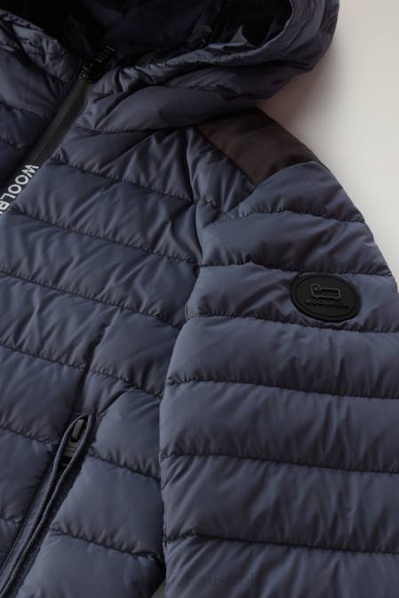 Woolrich Boys B Sundance Down Jacket with Hood Melton Blue Clothing J026863