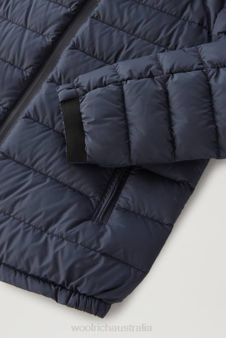 Woolrich Boys B Sundance Down Jacket with Hood Melton Blue Clothing J026863