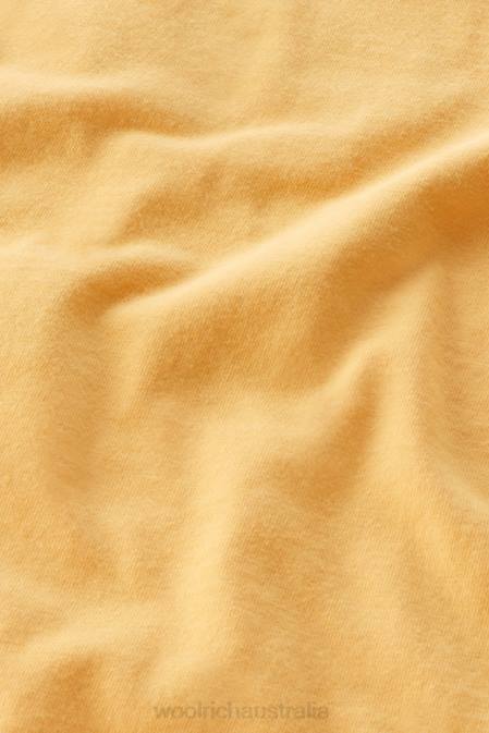 Woolrich Boys B Tee in Pure Cotton with Print Fire Yellow Clothing J026886