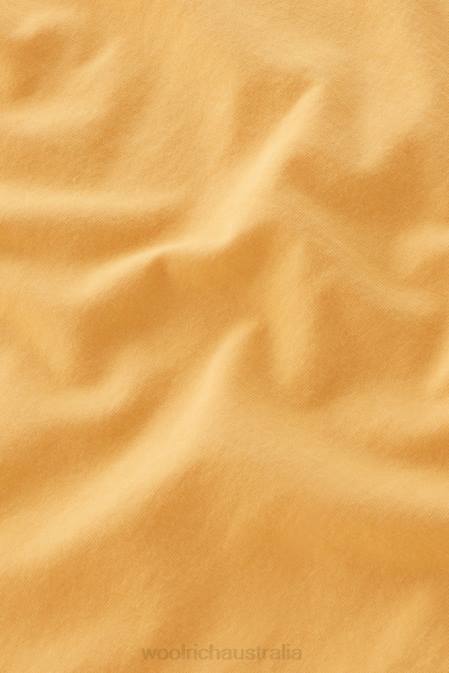 Woolrich Boys B Varsity Logo Tee in Pure Cotton Fire Yellow Clothing J026887