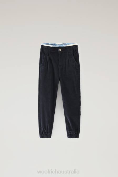 Woolrich Girls G Corduroy Pants Melton Blue Clothing J026917