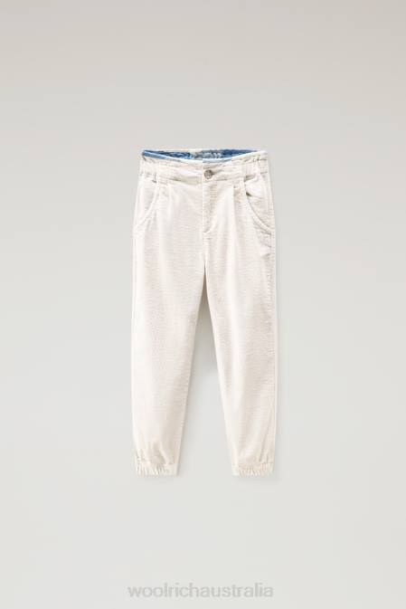Woolrich Girls G Corduroy Pants Milky Cream Clothing J026922