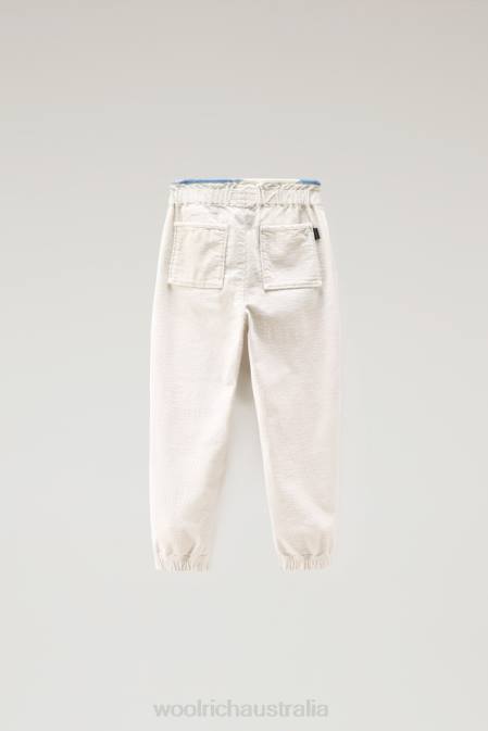 Woolrich Girls G Corduroy Pants Milky Cream Clothing J026922