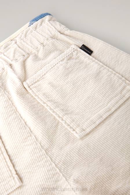 Woolrich Girls G Corduroy Pants Milky Cream Clothing J026922