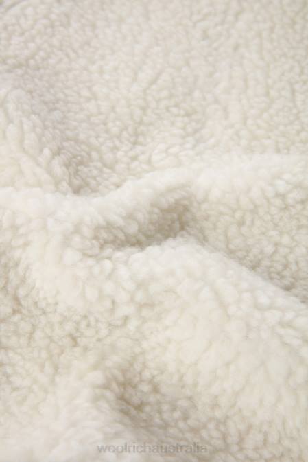 Woolrich Girls Curly Track Jacket Melton Blue Clothing J026921