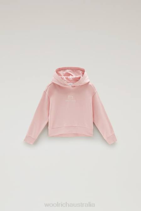 Woolrich Girls G Essential Pure Cotton Hoodie Candy Pink Clothing J026900