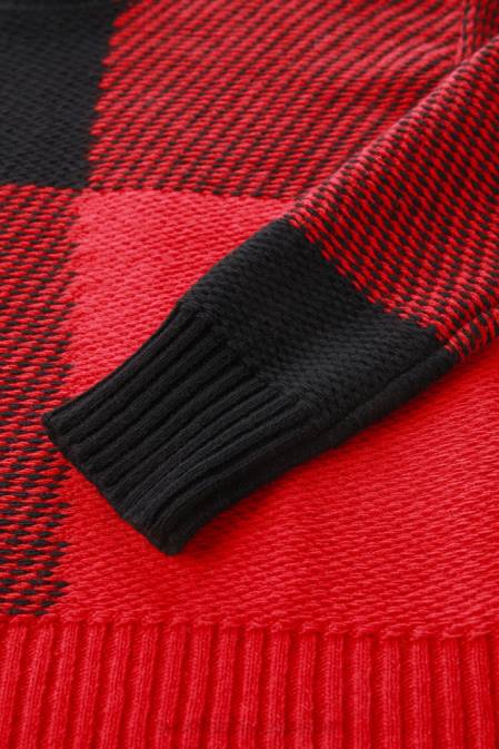 Woolrich Girls G Plaid Turtleneck in Merino Wool Blend Red Buffalo Clothing J026918