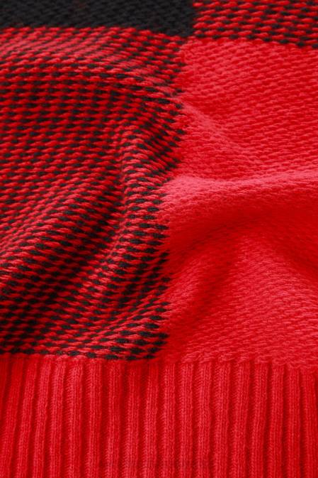 Woolrich Girls G Plaid Turtleneck in Merino Wool Blend Red Buffalo Clothing J026918