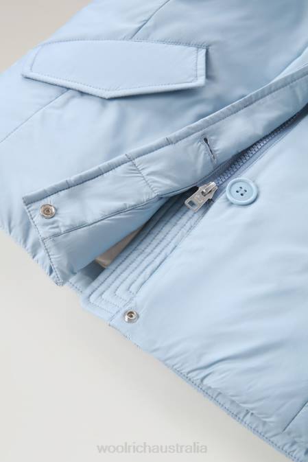 Woolrich Girls G Short Arctic Parka with Cashmere Fur Cloud Blue Clothing J026925