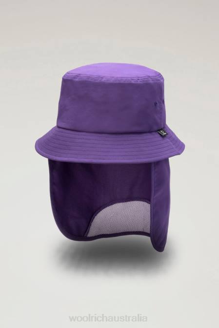 Woolrich Men Bucket Hat with Removable Sunshade Purple Accessories J026536