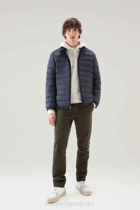 Woolrich Men Garment-Dyed Classic Chino Pant in Cotton Dark Green Clothing J026575