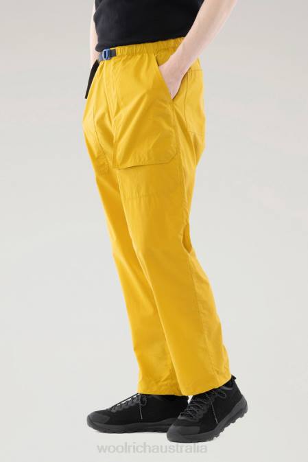 Woolrich Men Ranch Pants in Recycled Nylon Mustard Clothing J026537