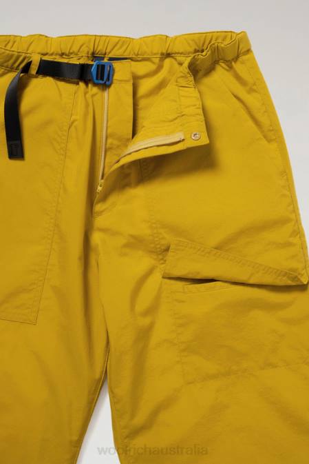 Woolrich Men Ranch Pants in Recycled Nylon Mustard Clothing J026537