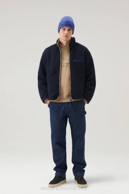 Woolrich Men Worker Jeans in Cotton Blue Stone Clothing J026671