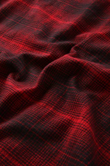 Woolrich Men Cruiser Flannel Check Shirt Red Check Clothing J026703