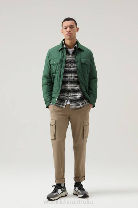 Woolrich Men Traditional Flannel Check Shirt White Hunting Clothing J026670