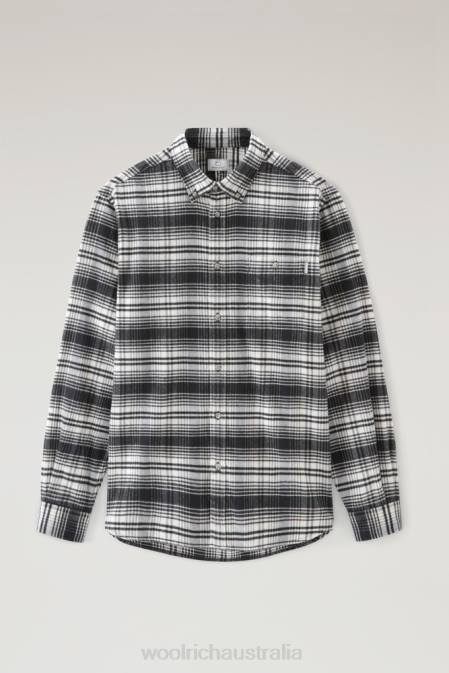 Woolrich Men Traditional Flannel Check Shirt White Hunting Clothing J026670