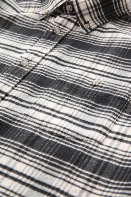 Woolrich Men Traditional Flannel Check Shirt White Hunting Clothing J026670