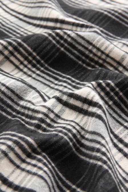 Woolrich Men Traditional Flannel Check Shirt White Hunting Clothing J026670