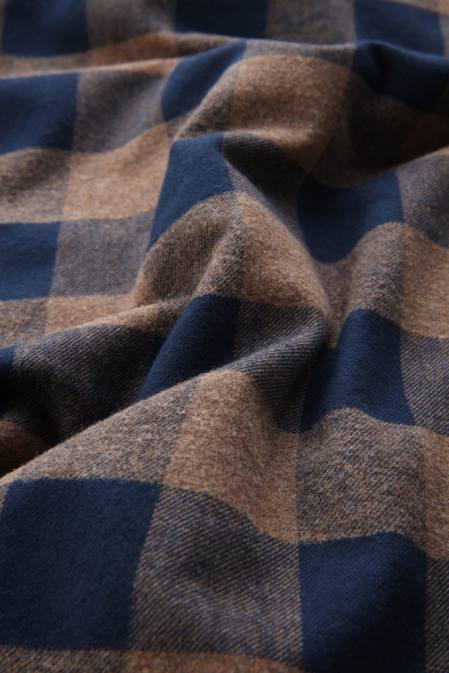 Woolrich Men Trout Run Flannel Check Shirt Brown Buffalo Clothing J026639