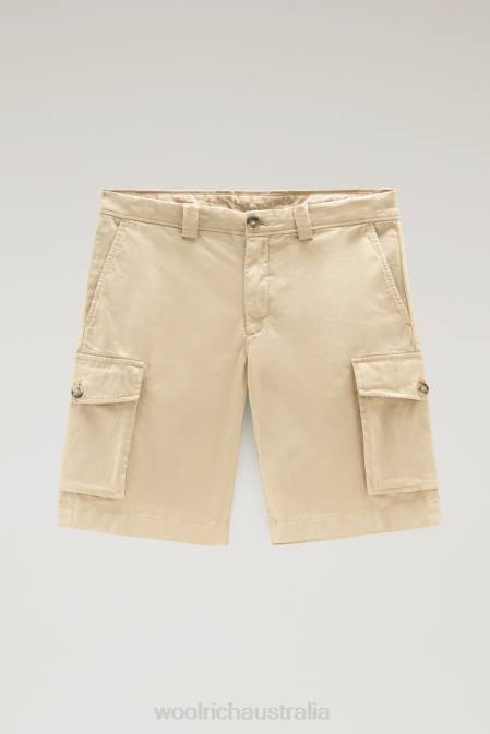 Woolrich Men Garment-Dyed Cargo Shorts 1 Beach Sand Clothing J026382