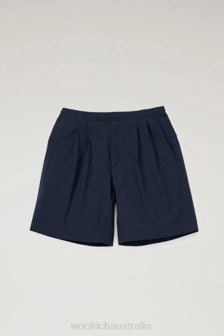 Woolrich Men High Aeration Shorts in Stretch Ripstop Navy Clothing J026541