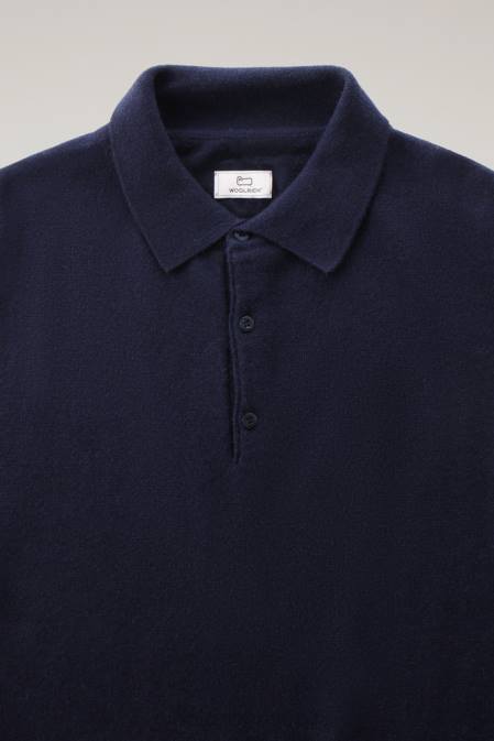 Woolrich Men Cashmere Luxe Long Sweater Melton Blue Clothing J026711