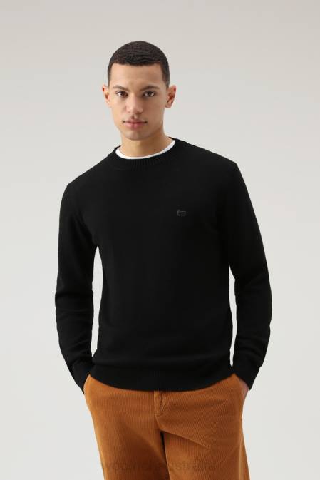 Woolrich Men Classic Crewneck Sweater Black Clothing J026714