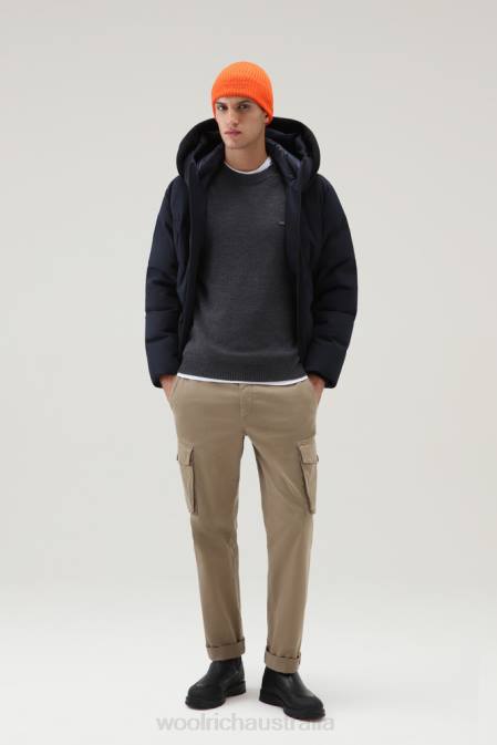 Woolrich Men Classic Crewneck Sweater Charcoal Melange Clothing J026730