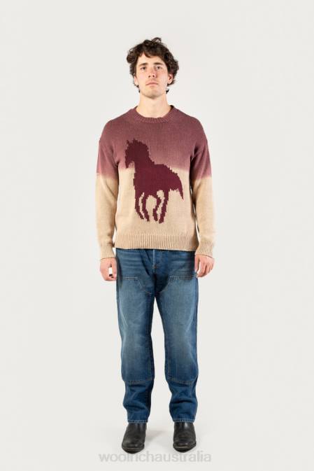 Woolrich Men Crewneck Sweater in Blended Cotton with Ombre Effect-One Of These Days Sand Clothing J026527