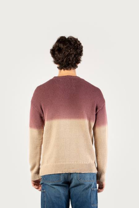 Woolrich Men Crewneck Sweater in Blended Cotton with Ombre Effect-One Of These Days Sand Clothing J026527