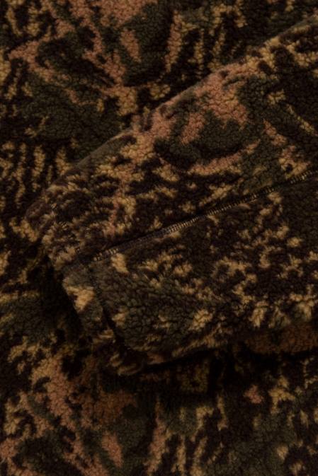 Woolrich Men High Collar Half-zip Fleece Jacket-Aime Leon Dore Brown Camou Clothing J026723