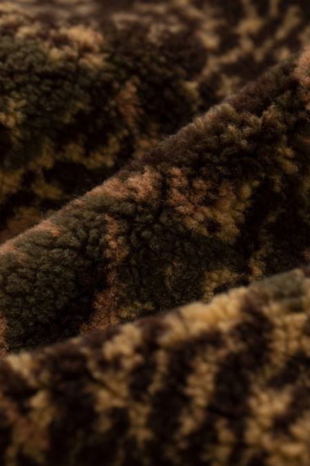 Woolrich Men High Collar Half-zip Fleece Jacket-Aime Leon Dore Brown Camou Clothing J026723