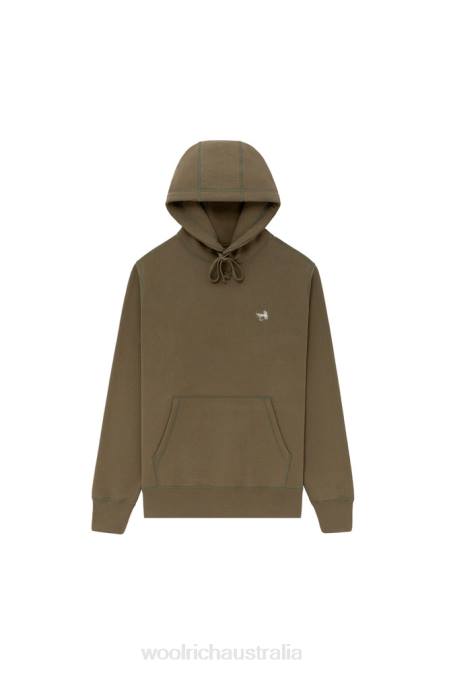 Woolrich Men Hoodie with Back Print-Aime Leon Dore Burnt Olive Clothing J026811