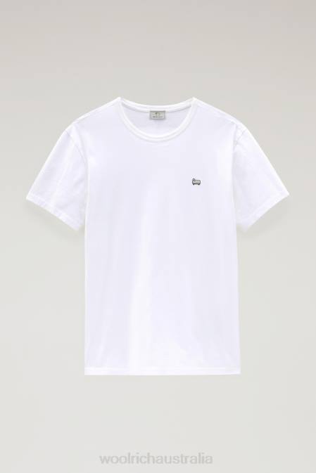 Woolrich Men Cotton Sheep T-shirt Bright White Clothing J026729