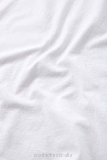 Woolrich Men Cotton Sheep T-shirt Bright White Clothing J026729