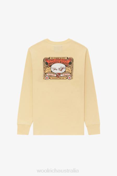 Woolrich Men Long Sleeve Back Graphic Printed T-shirt-Aime Leon Dore Straw Clothing J026779