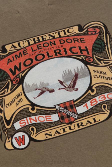 Woolrich Men Long Sleeve Back Graphic Printed T-shirt-Aime Leon Dore Winter Twig Clothing J026778