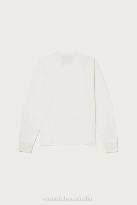 Woolrich Men Long-Sleeved T-Shirt in Pure Cotton-One Of These Days Bone Clothing J026618