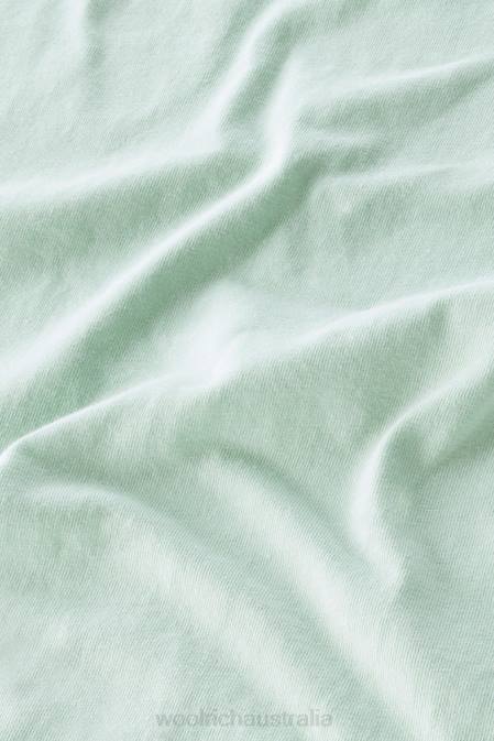 Woolrich Men T-shirt in Pure Cotton with Animated Sheep Logo Harbor Green Clothing J026542